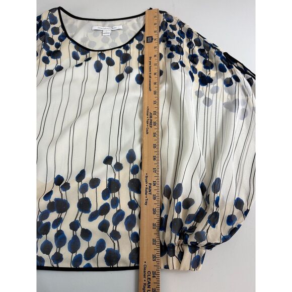 Diane von Furstenberg DVF Robyn Silk Batwing Short Sleeve Blouse Top Women's P - Picture 10 of 11